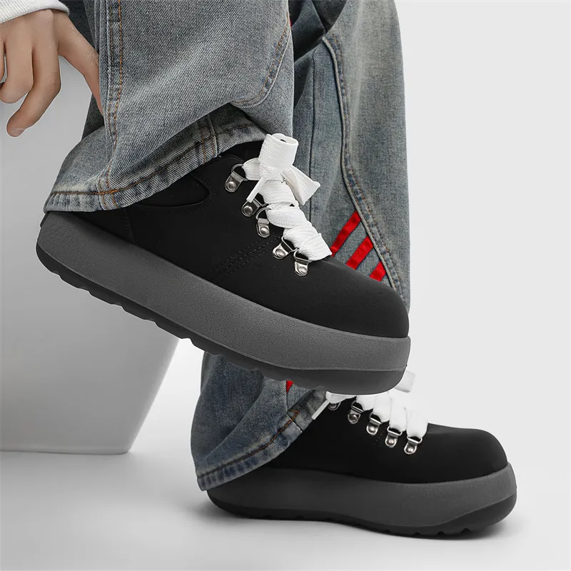 ΛOLUNKΛ Abrasion Resistant Height Increasing Low Top Casual Shoes Men's-3