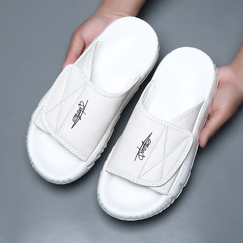 ΛOLUNKΛ Stitching Abrasion Resistant Antibacterial Slide Slippers Men's-5