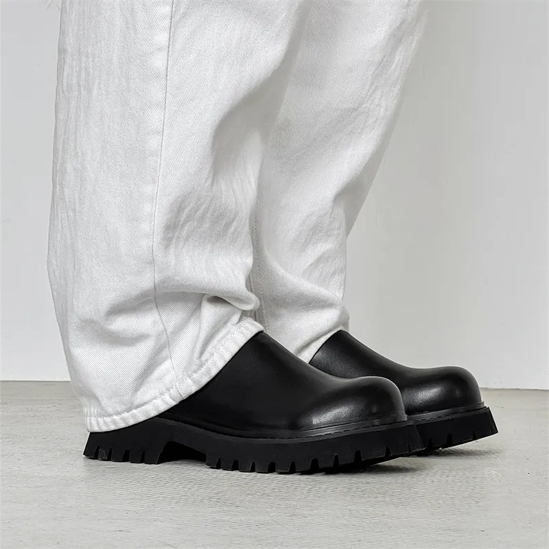 ΛOLUNKΛ Rubber Sole Stitching Abrasion Resistant Slip Resistant Closed Toe Slippers Men's-9