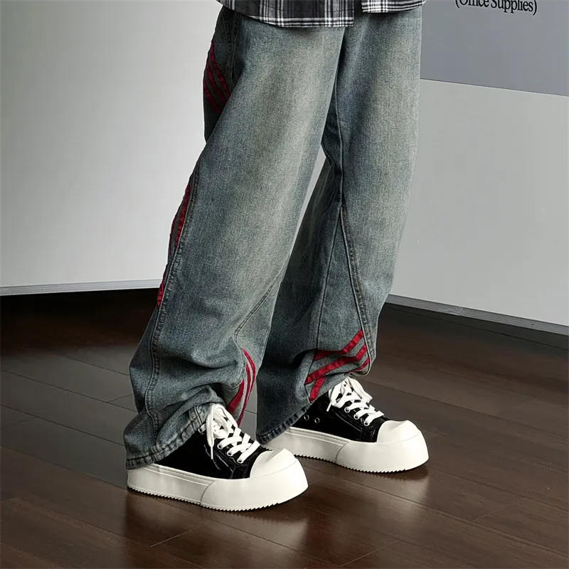 ΛOLUNKΛ Slip Resistant Low Top Skateboard Shoes Unisex Black-4
