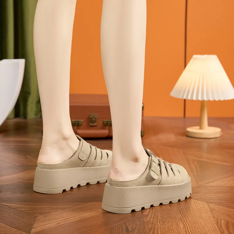 ΛOLUNKΛ Abrasion Resistant Slip Resistant Closed Toe Slippers Women's-11