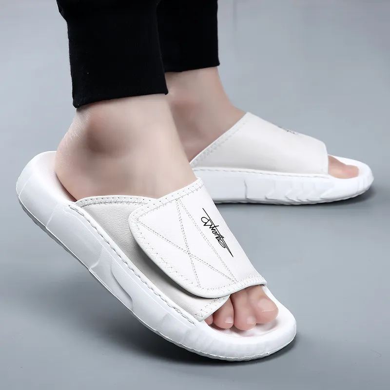 ΛOLUNKΛ Stitching Abrasion Resistant Antibacterial Slide Slippers Men's-2