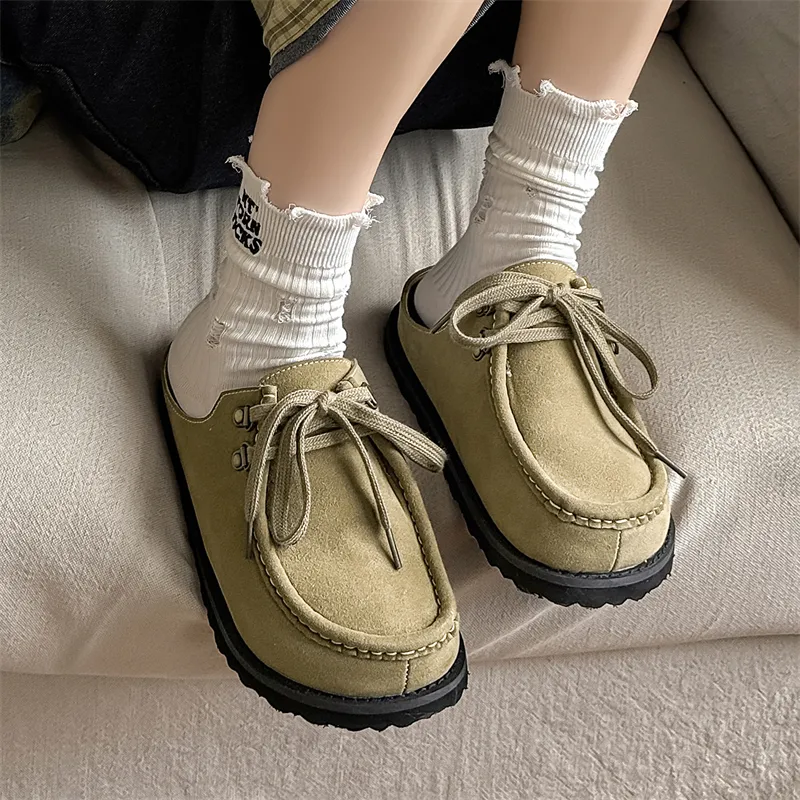 ΛOLUNKΛ Rubber Sole Abrasion Resistant Slip Resistant Closed Toe Slippers Unisex-10