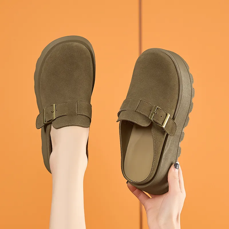 ΛOLUNKΛ Abrasion Resistant Slip Resistant Closed Toe Slippers Women's-8