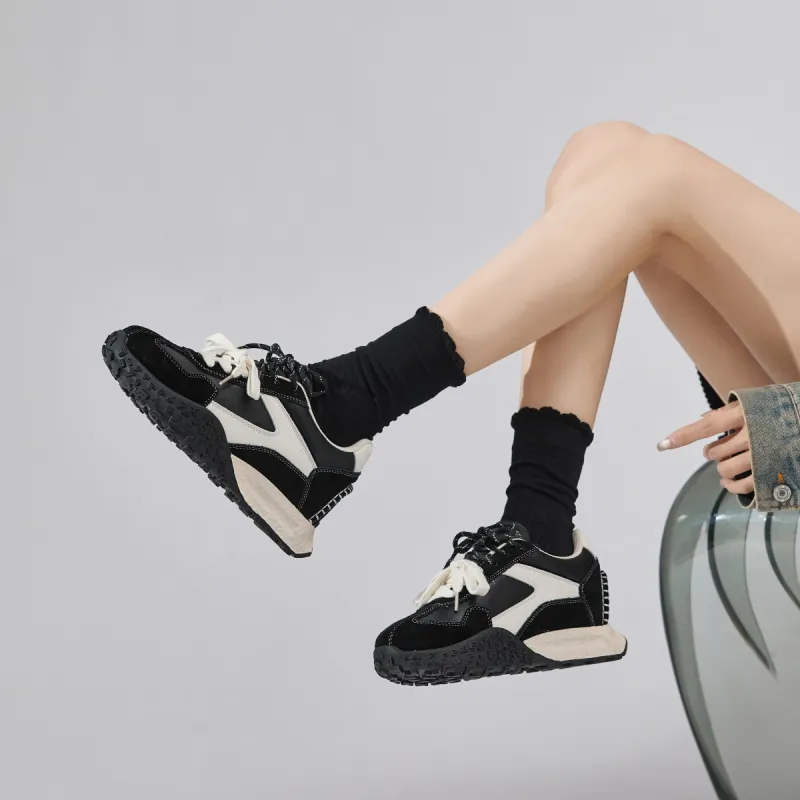 ΛOLUNKΛ Anti Slip And Wear Resistant Height Increasing Low Top Casual Shoes Women's-8