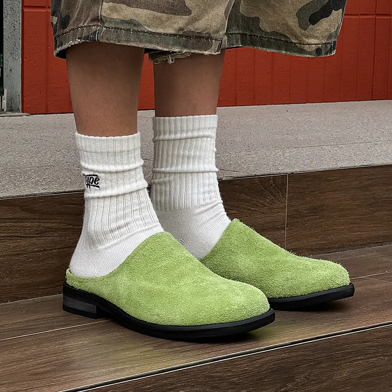 ΛOLUNKΛ Stitching Odor Resistant Slip Resistant Closed Toe Slippers Men's-12