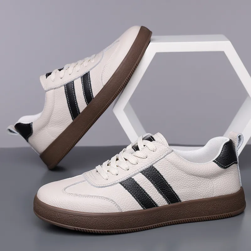 ΛOLUNKΛ Non-slip And Sweat-wicking Low-Top Skateboard Shoes Men's White-6