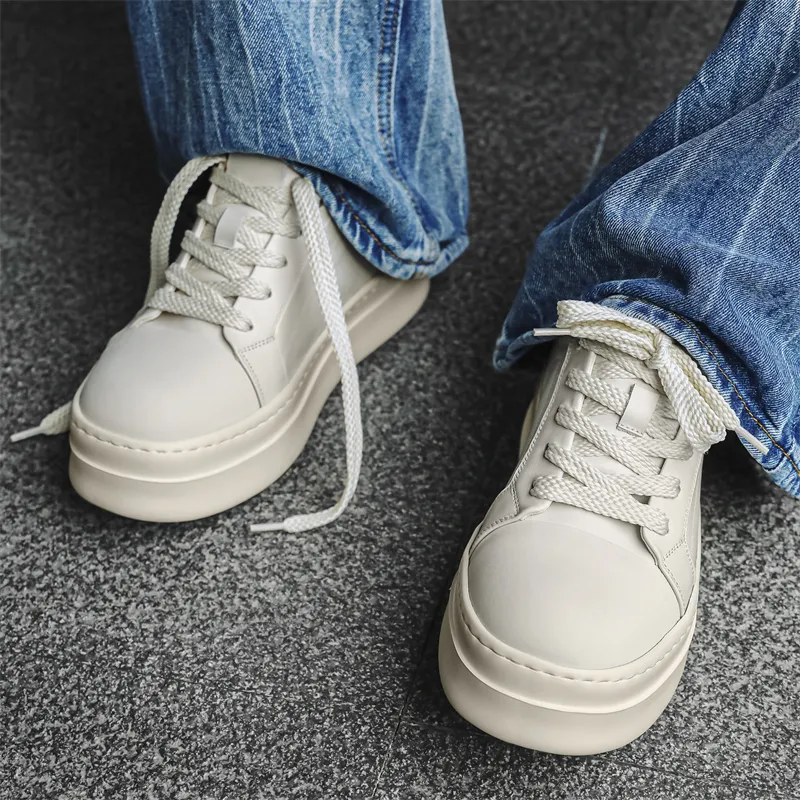 ΛOLUNKΛ Slip Resistant Lightweight Height Increasing Low Top Skateboard Shoes Men's-9