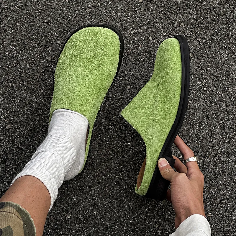 ΛOLUNKΛ Stitching Odor Resistant Slip Resistant Closed Toe Slippers Men's-10