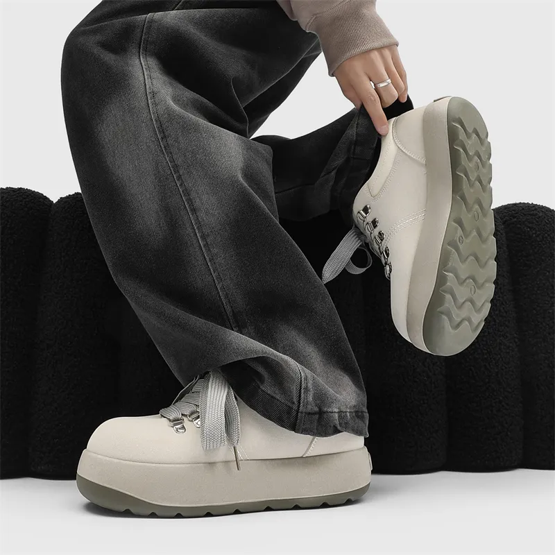 ΛOLUNKΛ Abrasion Resistant Height Increasing Low Top Casual Shoes Men's-12