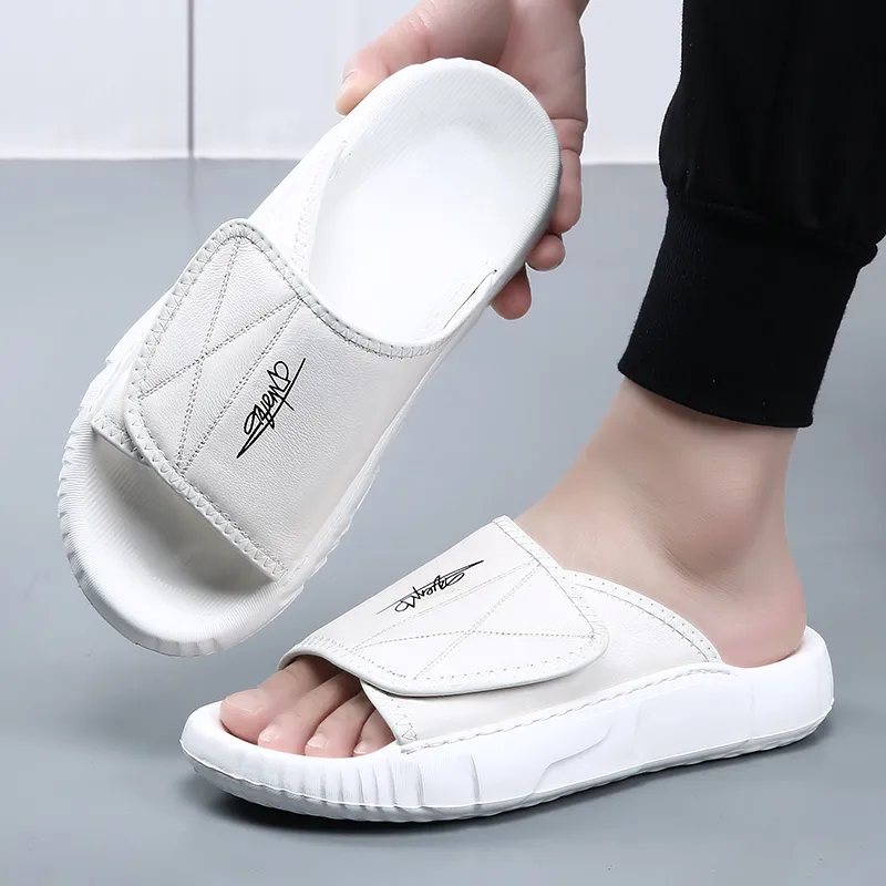 ΛOLUNKΛ Stitching Abrasion Resistant Antibacterial Slide Slippers Men's-1