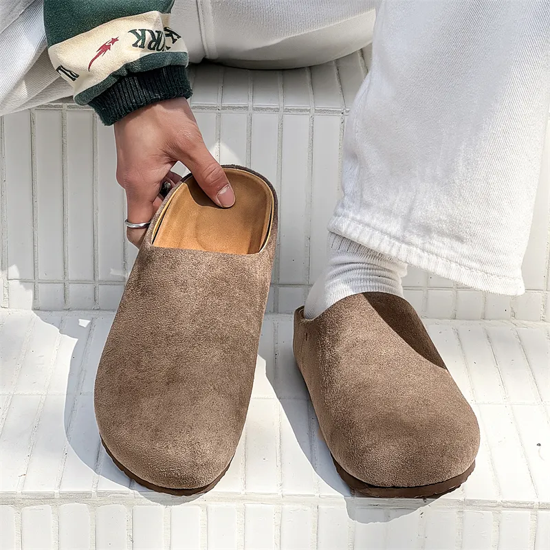 ΛOLUNKΛ Odor Resistant Abrasion Resistant Slip Resistant Closed Toe Slippers Men's-9