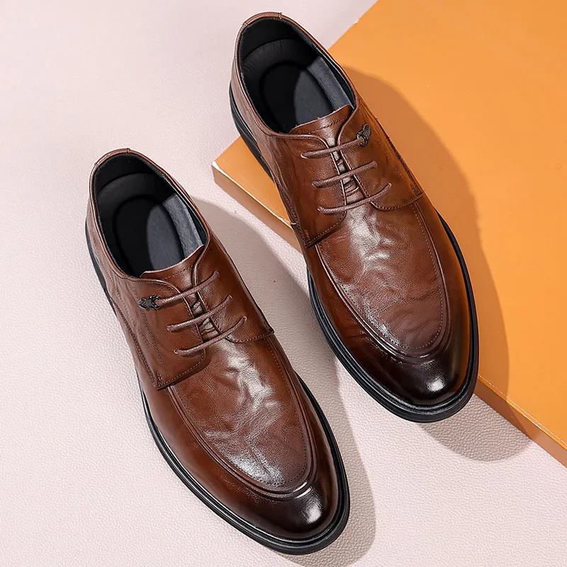 ΛOLUNKΛ Men's Casual Shoes Men Low Top Black/Brown-1