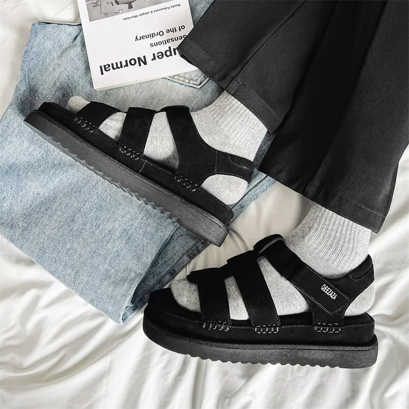 ΛOLUNKΛ Beach Sandals Unisex Black-17