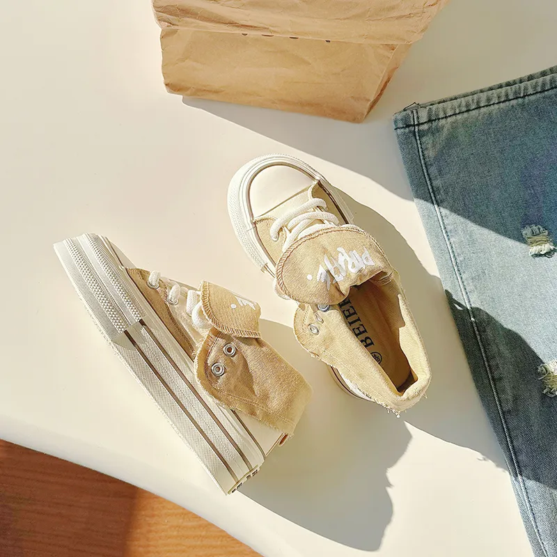 ΛOLUNKΛ High Top Canvas Shoes Women's-8