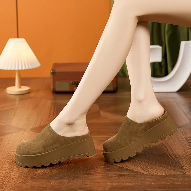 ΛOLUNKΛ Abrasion Resistant Slip Resistant Closed Toe Slippers Women's-5