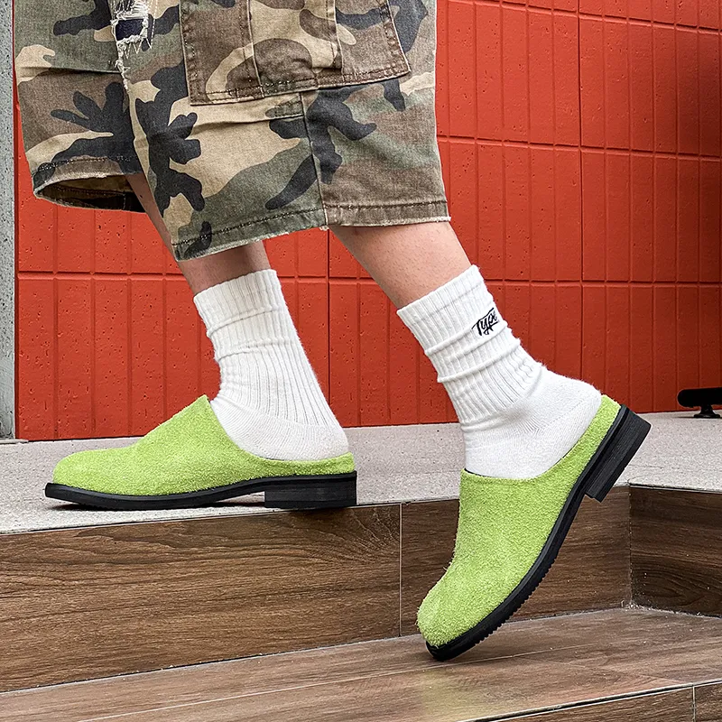 ΛOLUNKΛ Stitching Odor Resistant Slip Resistant Closed Toe Slippers Men's-13
