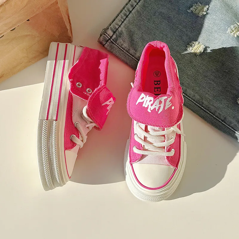ΛOLUNKΛ High Top Canvas Shoes Women's-13