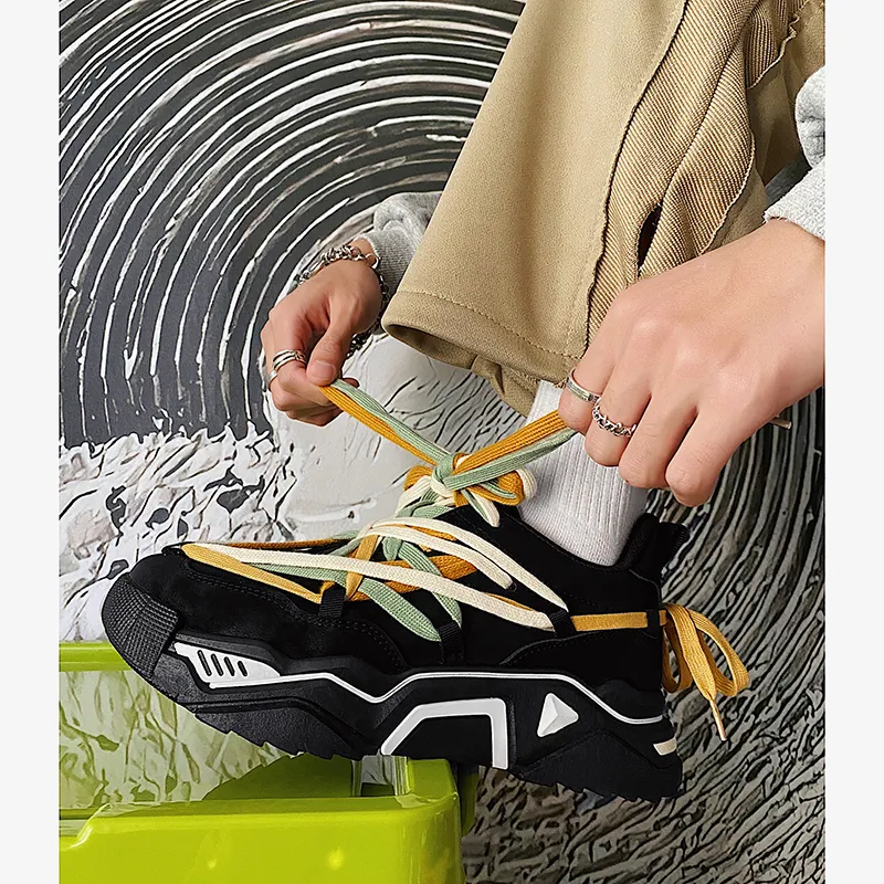 ΛOLUNKΛ Abrasion Resistant Low Top Casual Shoes Men's-2