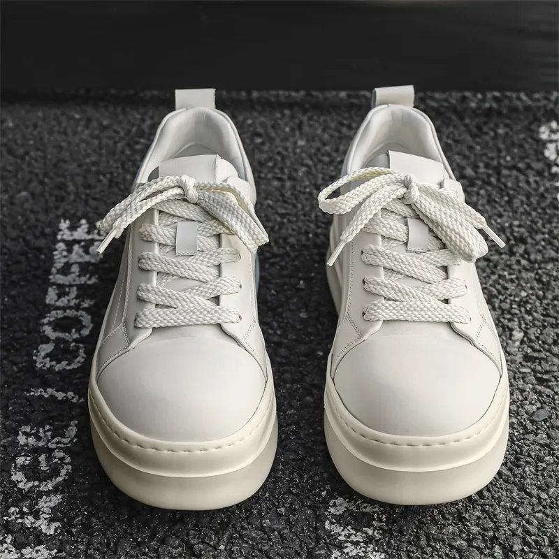 ΛOLUNKΛ Slip Resistant Lightweight Height Increasing Low Top Skateboard Shoes Men's-21