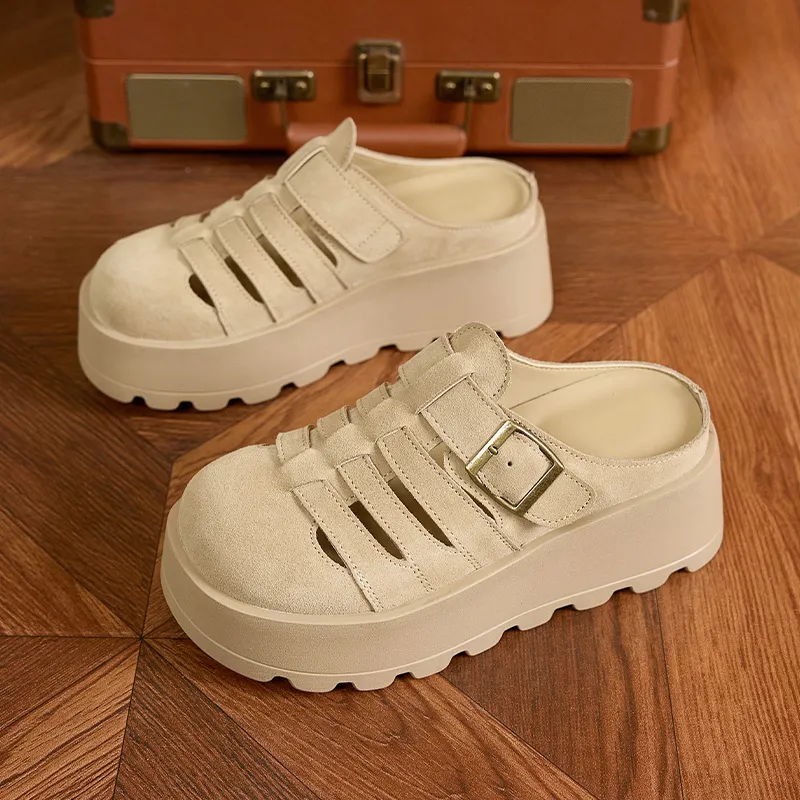 ΛOLUNKΛ Abrasion Resistant Slip Resistant Closed Toe Slippers Women's-9