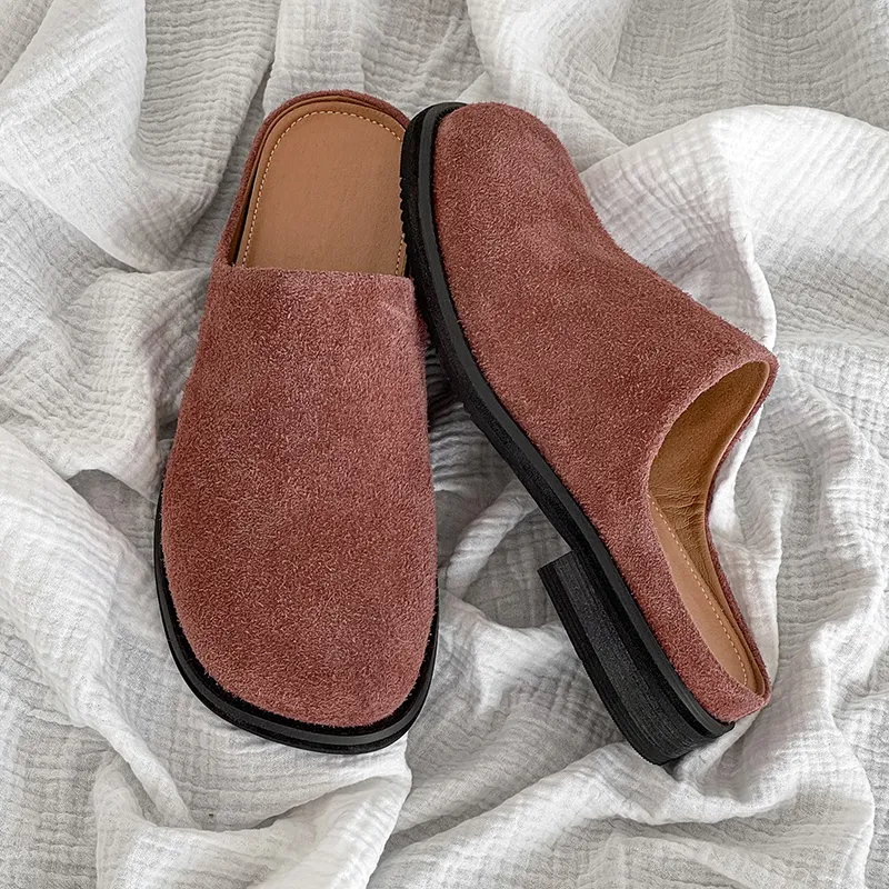 ΛOLUNKΛ Stitching Odor Resistant Slip Resistant Closed Toe Slippers Men's-25