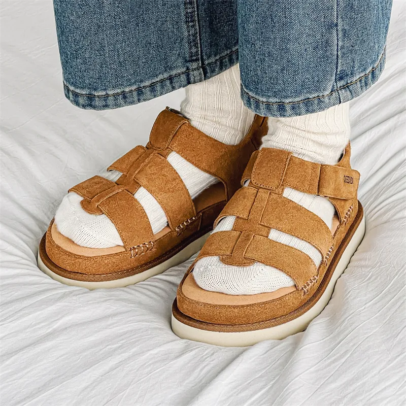 ΛOLUNKΛ Beach Sandals Unisex Black-9
