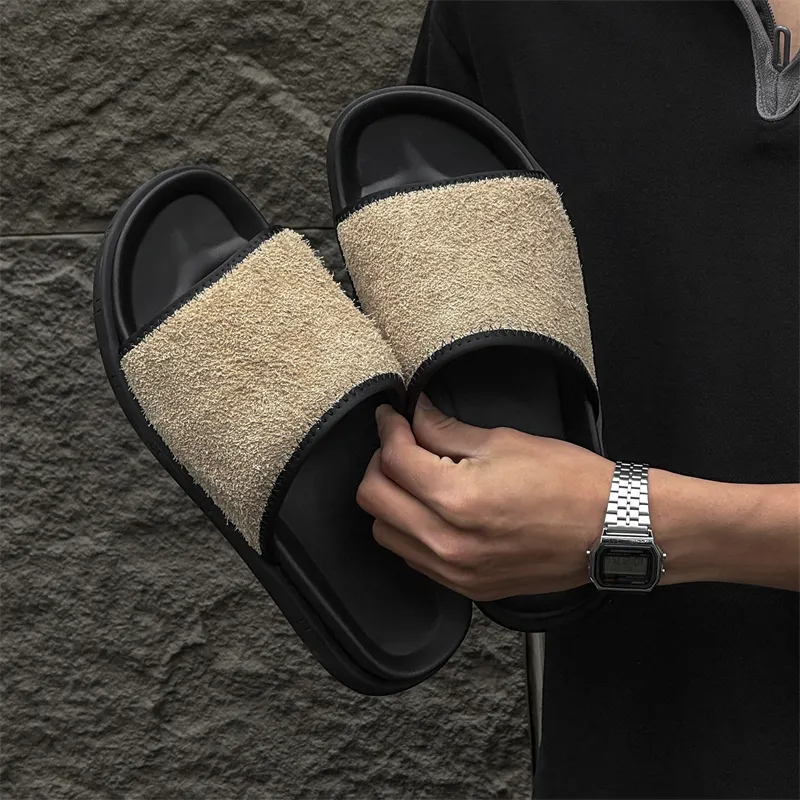 ΛOLUNKΛ Slip Resistant Slide Slippers Men's-16