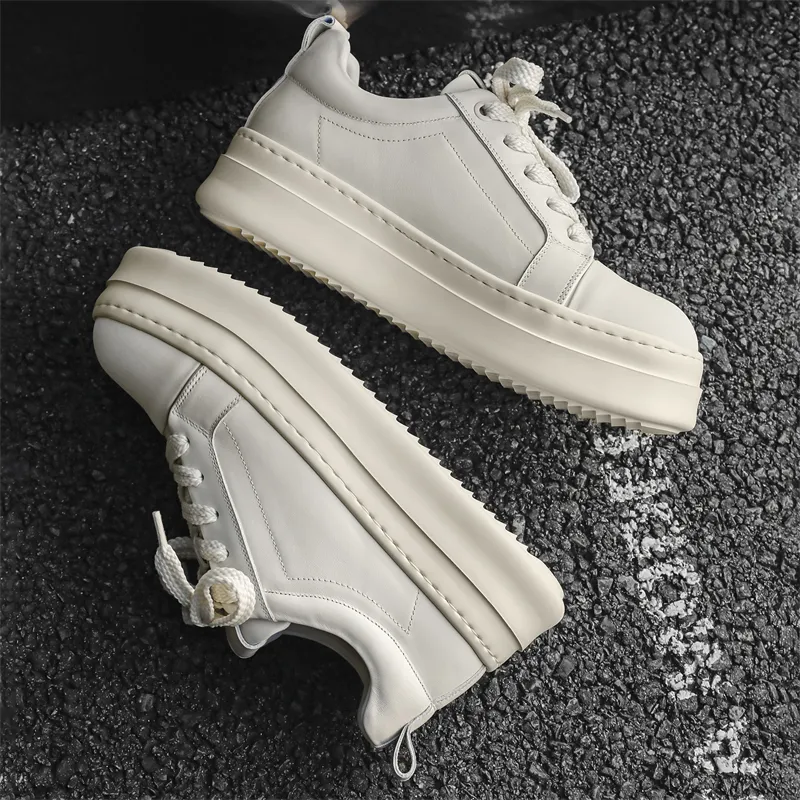 ΛOLUNKΛ Slip Resistant Lightweight Height Increasing Low Top Skateboard Shoes Men's-20