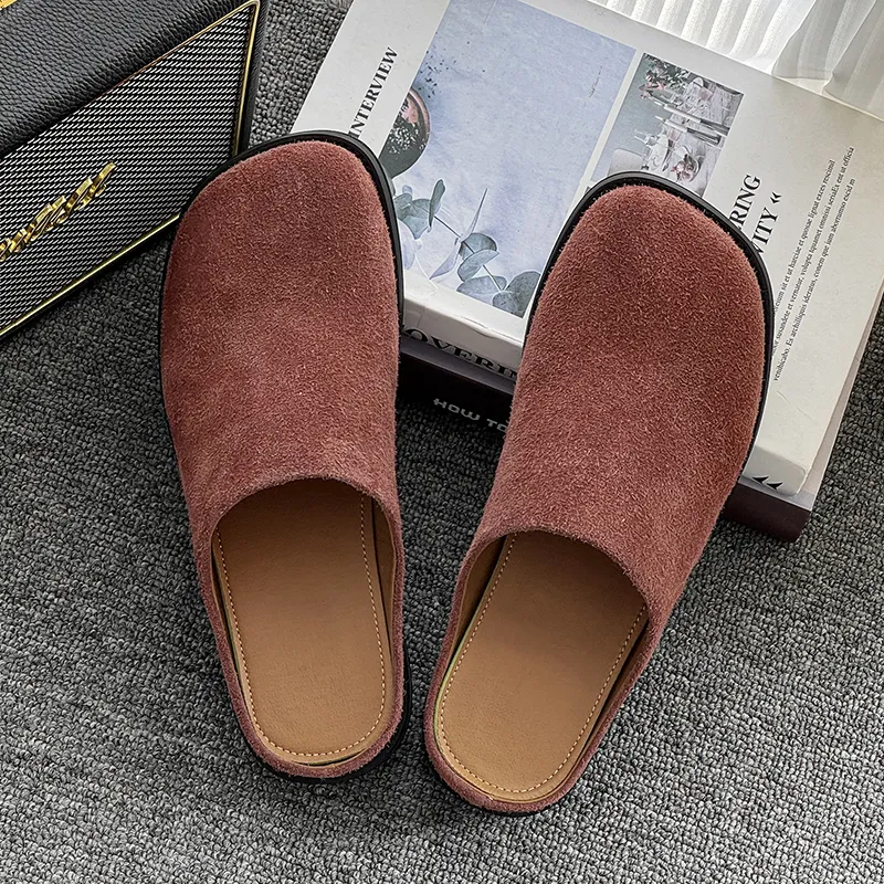 ΛOLUNKΛ Stitching Odor Resistant Slip Resistant Closed Toe Slippers Men's-24