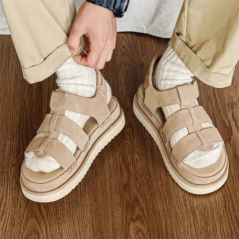 ΛOLUNKΛ Beach Sandals Unisex Black-3