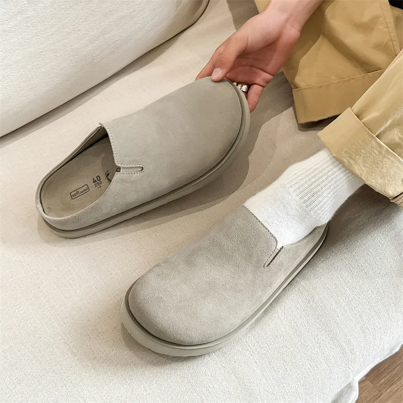 ΛOLUNKΛ Abrasion Resistant Slip Resistant Closed Toe Slippers Unisex-5
