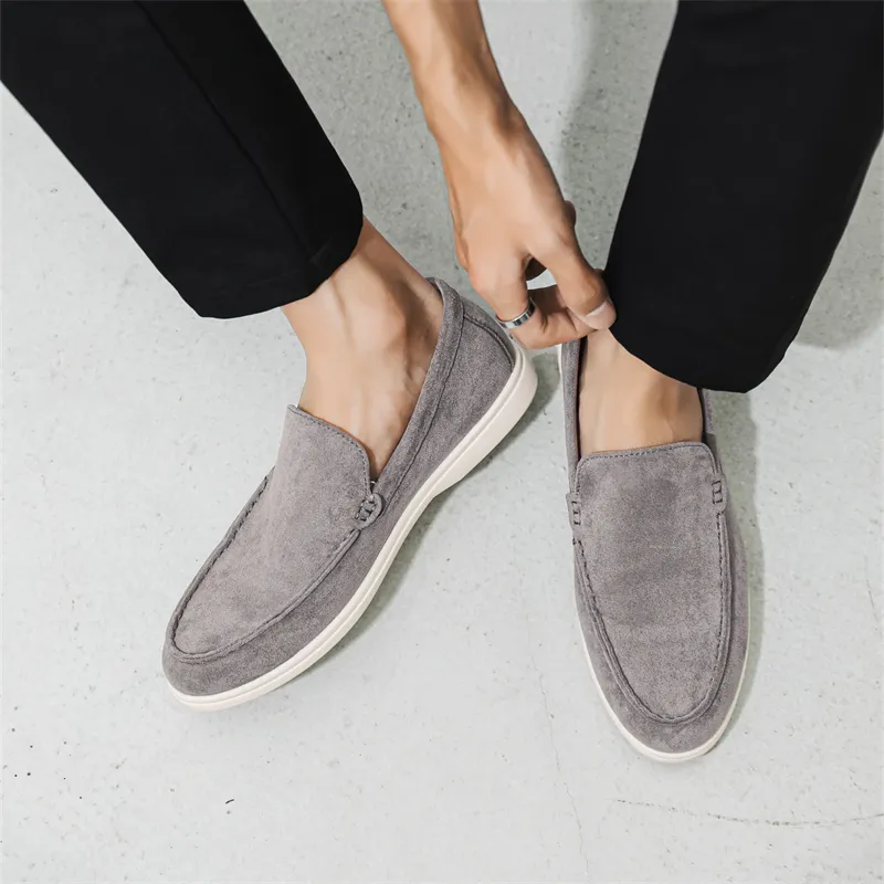 ΛOLUNKΛ Men's Casual Shoes Men Low Top Brown/Light Gray/Coffee/Dark Blue-17