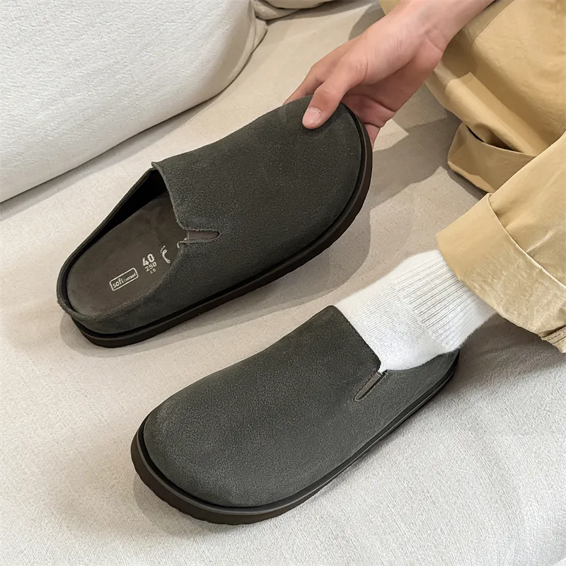 ΛOLUNKΛ Abrasion Resistant Slip Resistant Closed Toe Slippers Unisex-13