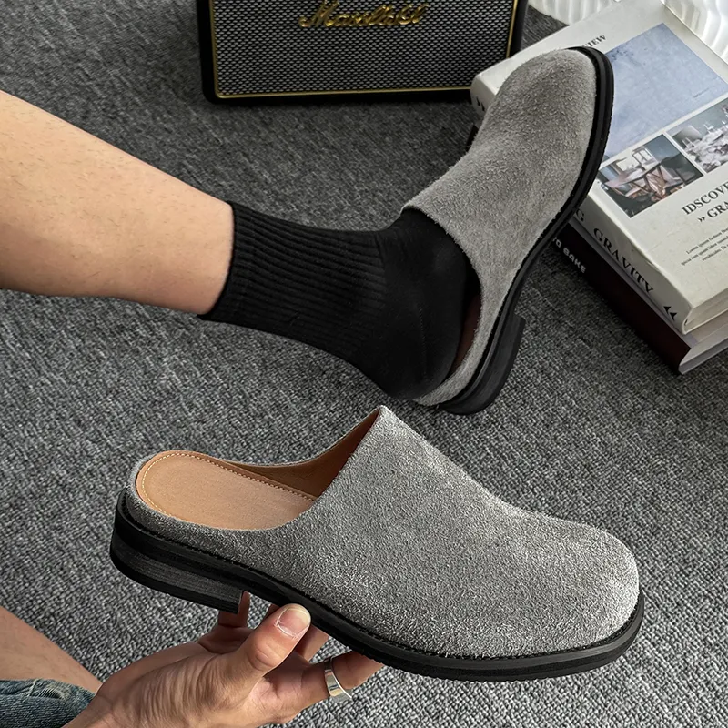 ΛOLUNKΛ Stitching Odor Resistant Slip Resistant Closed Toe Slippers Men's-32