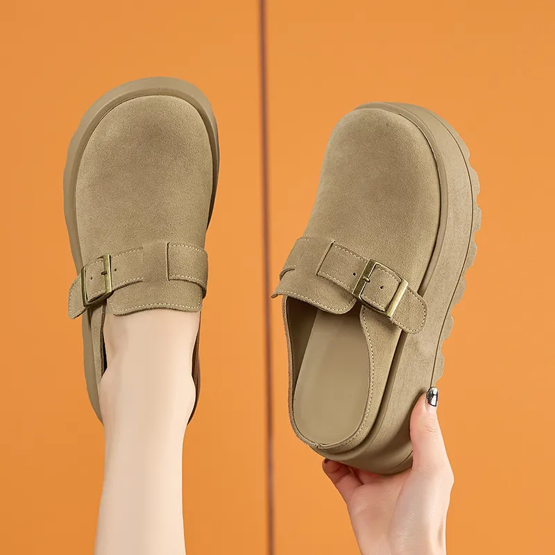 ΛOLUNKΛ Abrasion Resistant Slip Resistant Closed Toe Slippers Women's-2