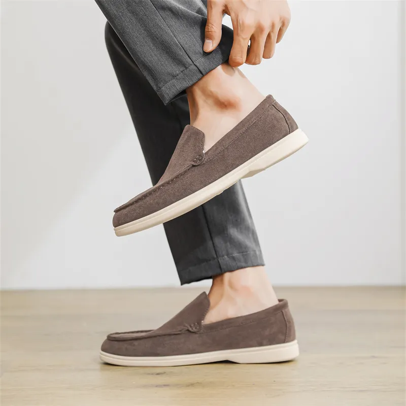 ΛOLUNKΛ Men's Casual Shoes Men Low Top Brown/Light Gray/Coffee/Dark Blue-5
