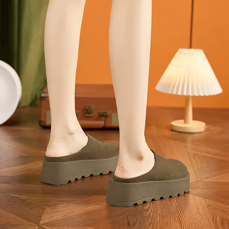 ΛOLUNKΛ Abrasion Resistant Slip Resistant Closed Toe Slippers Women's-11