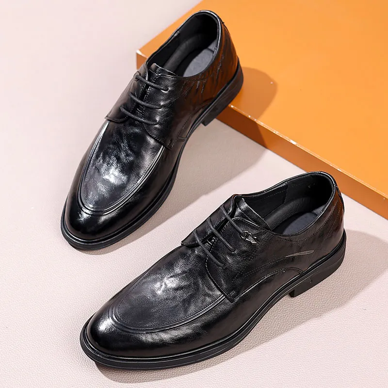 ΛOLUNKΛ Men's Casual Shoes Men Low Top Black/Brown-7