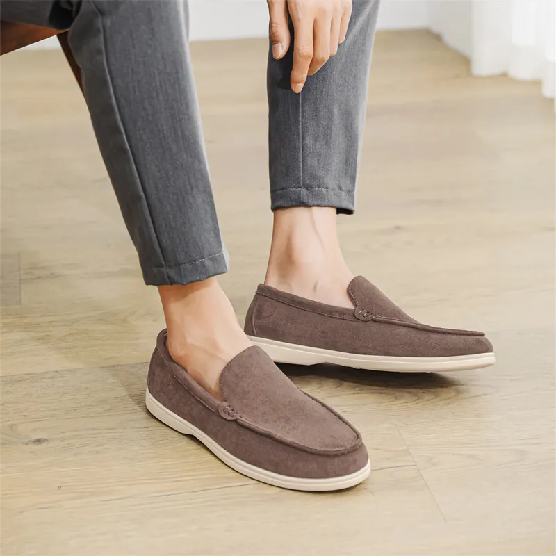 ΛOLUNKΛ Men's Casual Shoes Men Low Top Brown/Light Gray/Coffee/Dark Blue-2