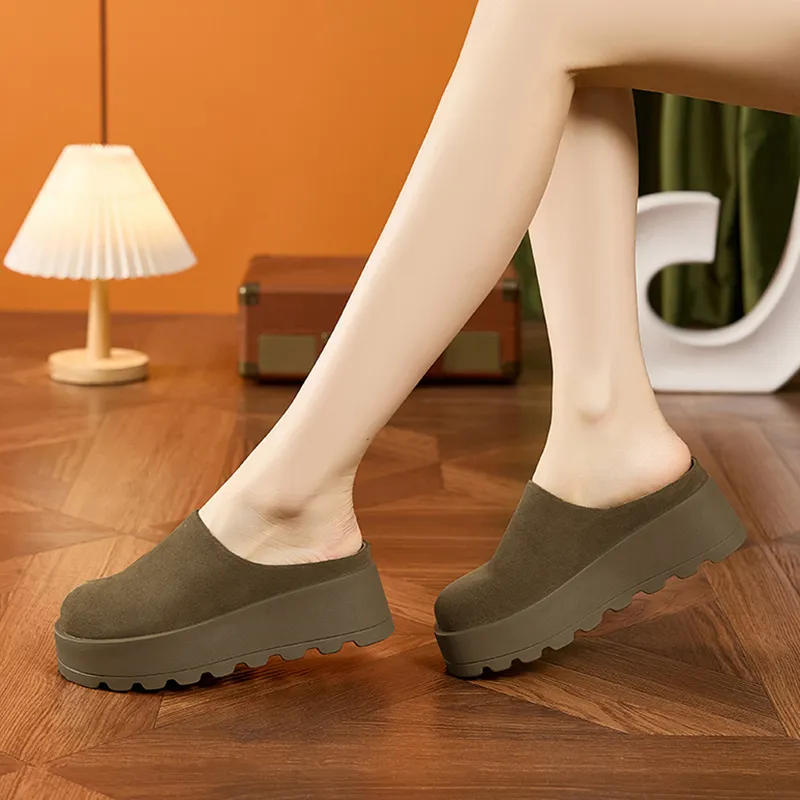 ΛOLUNKΛ Abrasion Resistant Slip Resistant Closed Toe Slippers Women's-13