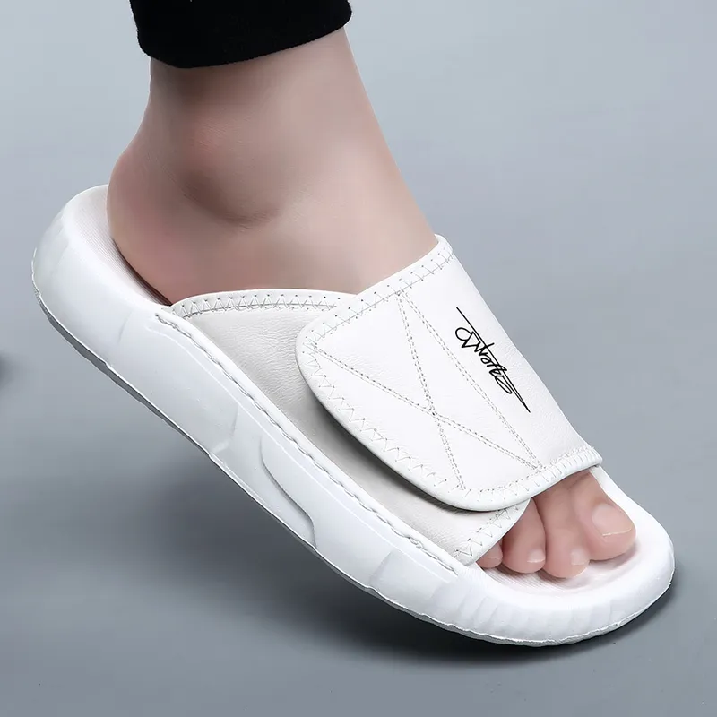 ΛOLUNKΛ Stitching Abrasion Resistant Antibacterial Slide Slippers Men's-3