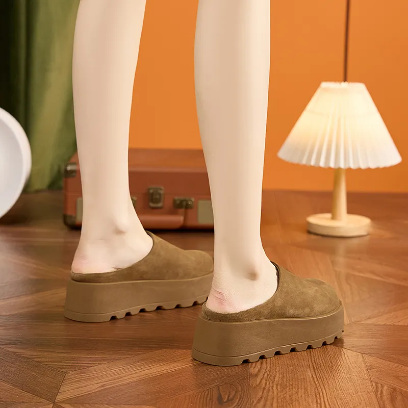 ΛOLUNKΛ Abrasion Resistant Slip Resistant Closed Toe Slippers Women's-3
