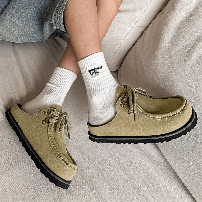 ΛOLUNKΛ Rubber Sole Abrasion Resistant Slip Resistant Closed Toe Slippers Unisex-8