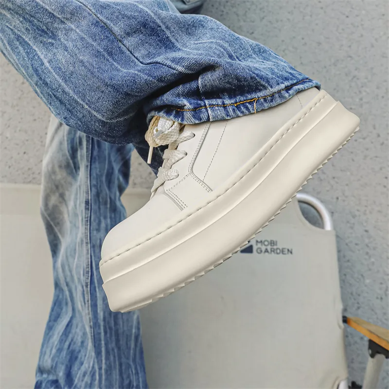 ΛOLUNKΛ Slip Resistant Lightweight Height Increasing Low Top Skateboard Shoes Men's-12