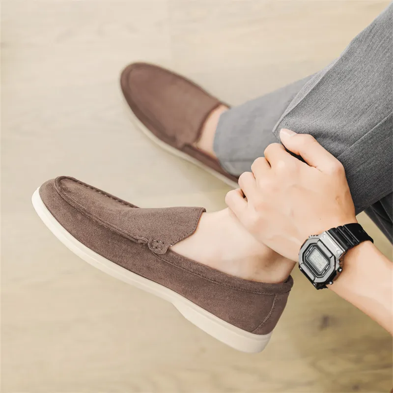 ΛOLUNKΛ Men's Casual Shoes Men Low Top Brown/Light Gray/Coffee/Dark Blue-3