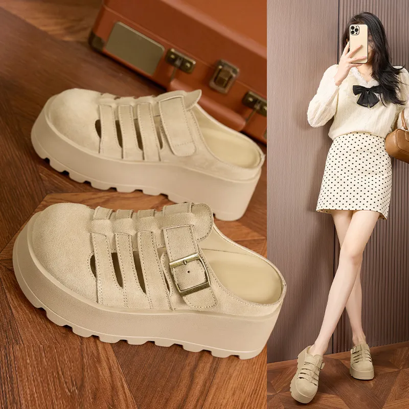 ΛOLUNKΛ Abrasion Resistant Slip Resistant Closed Toe Slippers Women's-8
