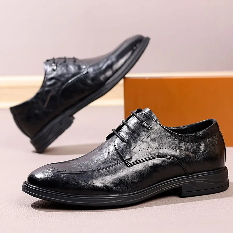 ΛOLUNKΛ Men's Casual Shoes Men Low Top Black/Brown-8