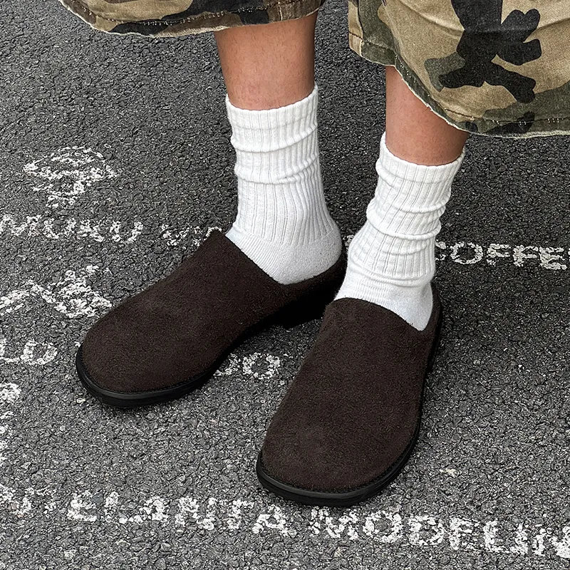 ΛOLUNKΛ Stitching Odor Resistant Slip Resistant Closed Toe Slippers Men's-4
