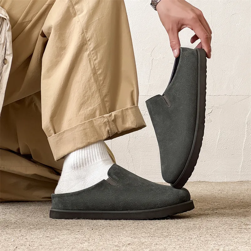 ΛOLUNKΛ Abrasion Resistant Slip Resistant Closed Toe Slippers Unisex-10